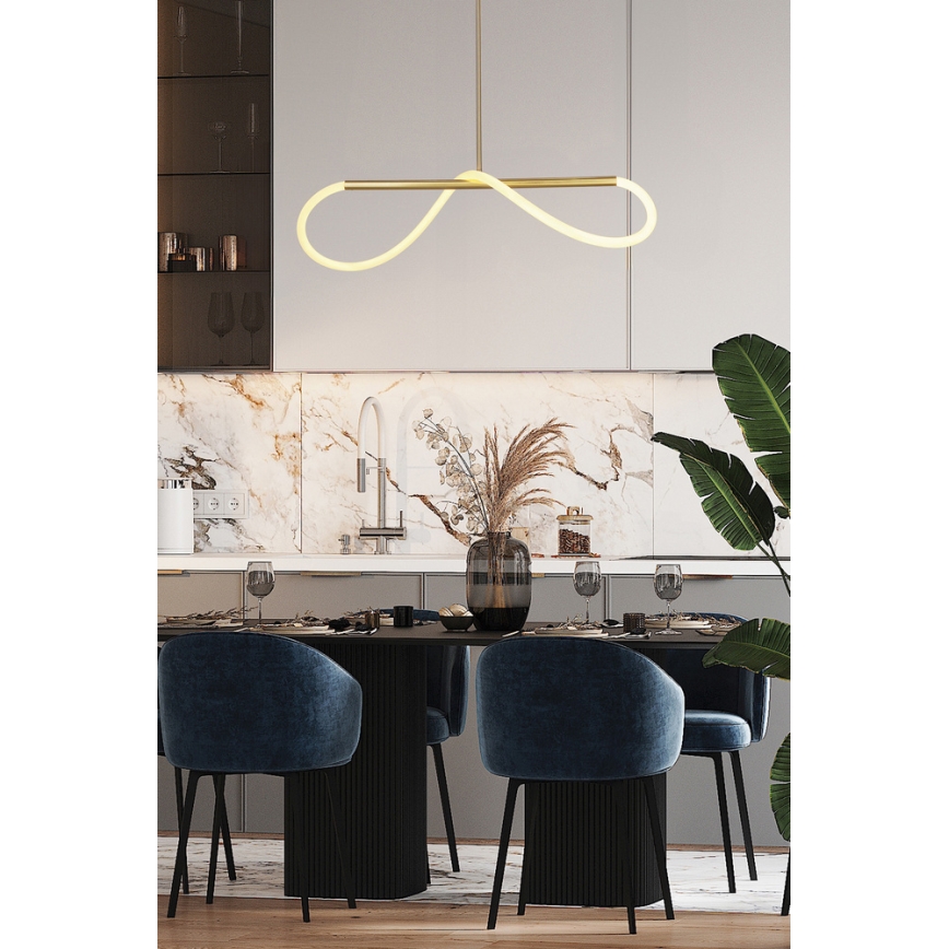Lámpara LED suspendida SUPREME LED/22W/230V 100 cm dorada