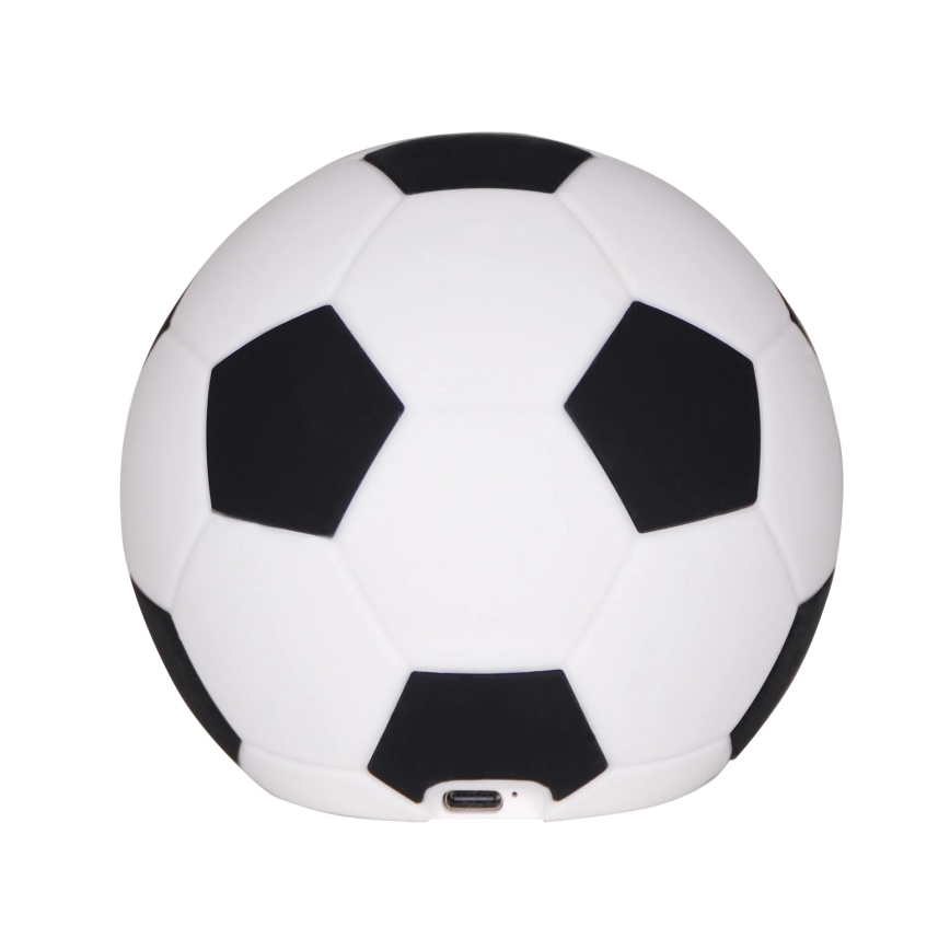 Lámpara LED táctil infantil regulable FOOTBALL LED/2W/5V USB 1200 mAh blanco/negro