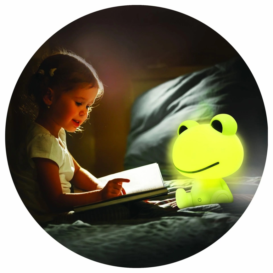Lámpara LED táctil infantil regulable FROG LED/2,5W/3,7V 1200 mAh