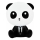 Lámpara LED táctil infantil regulable PANDA LED/2,5W/3,7V 1200 mAh