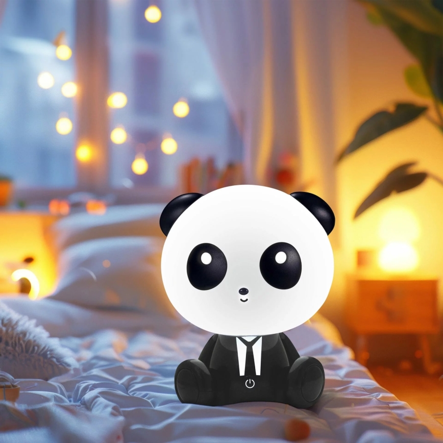 Lámpara LED táctil infantil regulable PANDA LED/2,5W/3,7V 1200 mAh