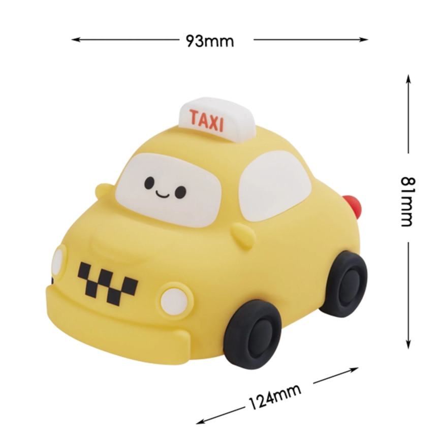 Lámpara LED táctil infantil regulable TAXI LED/1W/5V USB 1200 mAh taxi amarillo