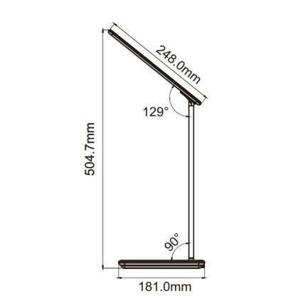 Lámpara de mesa LED táctil regulable con carga inalámbrica JOY LED/6W/230V + USB blanca