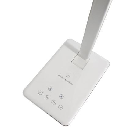 Lámpara de mesa LED táctil regulable con carga inalámbrica JOY LED/6W/230V + USB blanca