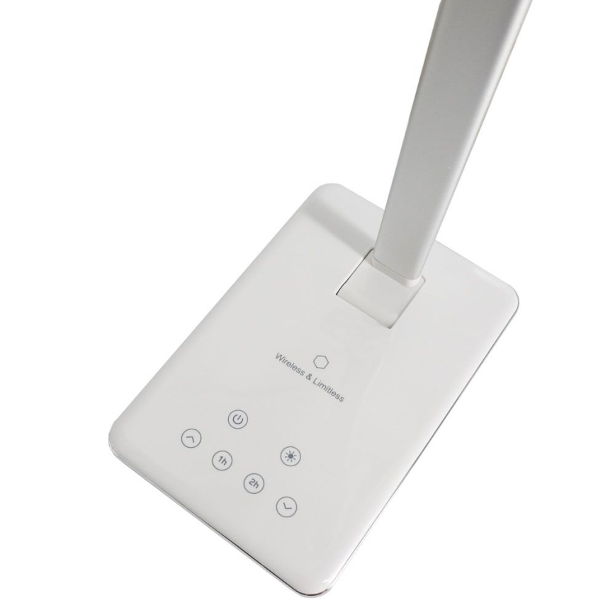 Lámpara de mesa LED táctil regulable con carga inalámbrica JOY LED/6W/230V + USB blanca