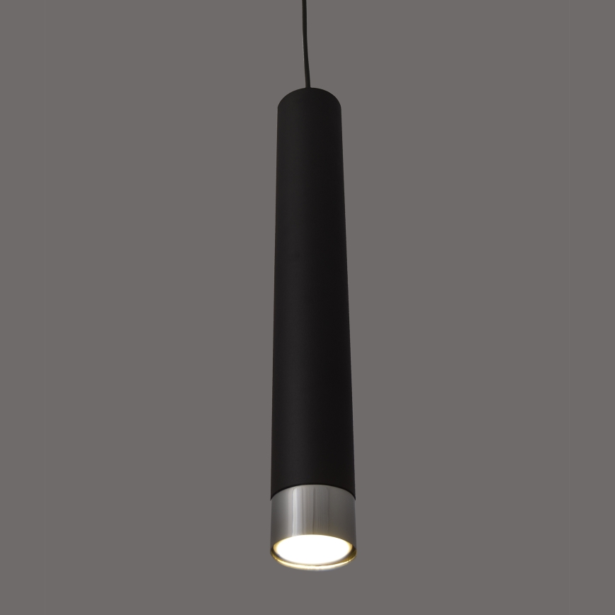 Lámpara LED colgante TUBA 3xGU10/4,8W/230V negro/cromo brillante