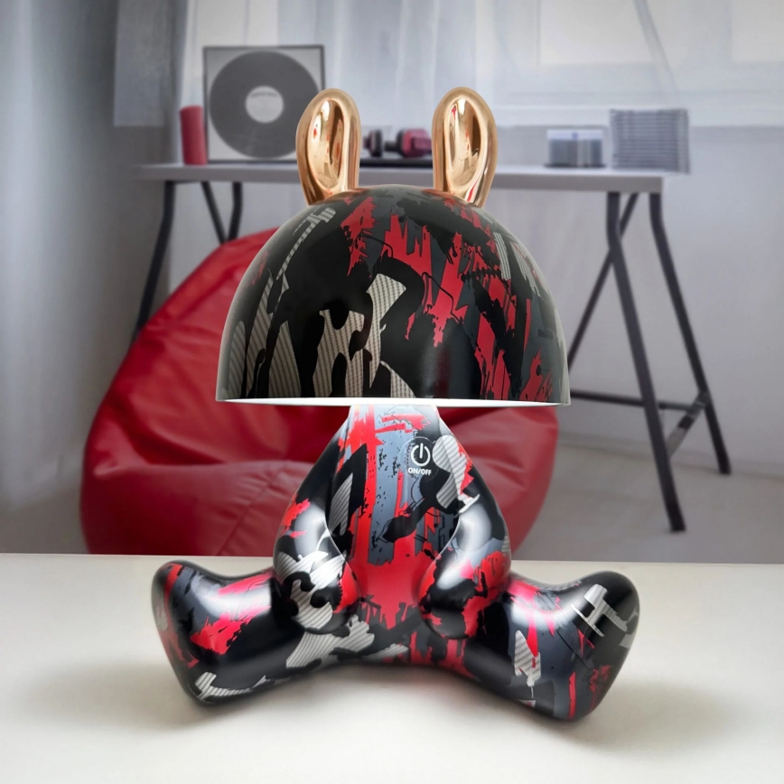 Lámpara pequeña LED táctil infantil regulable FANCY LED/2,5W/3,7V 1200 mAh negro/rojo