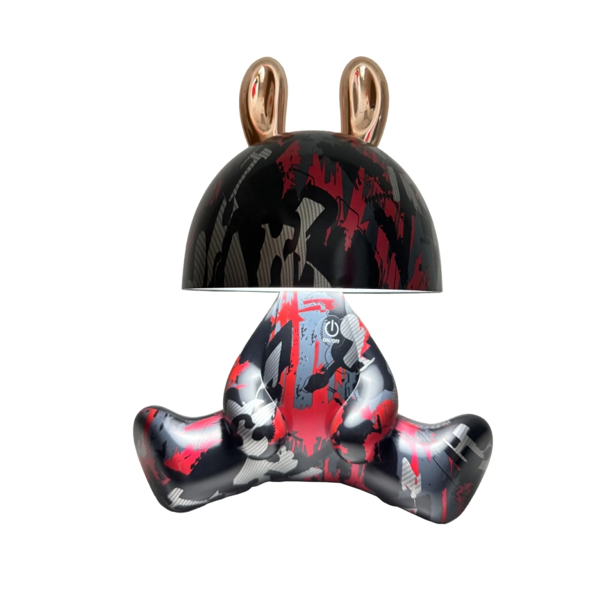 Lámpara pequeña LED táctil infantil regulable FANCY LED/2,5W/3,7V 1200 mAh negro/rojo