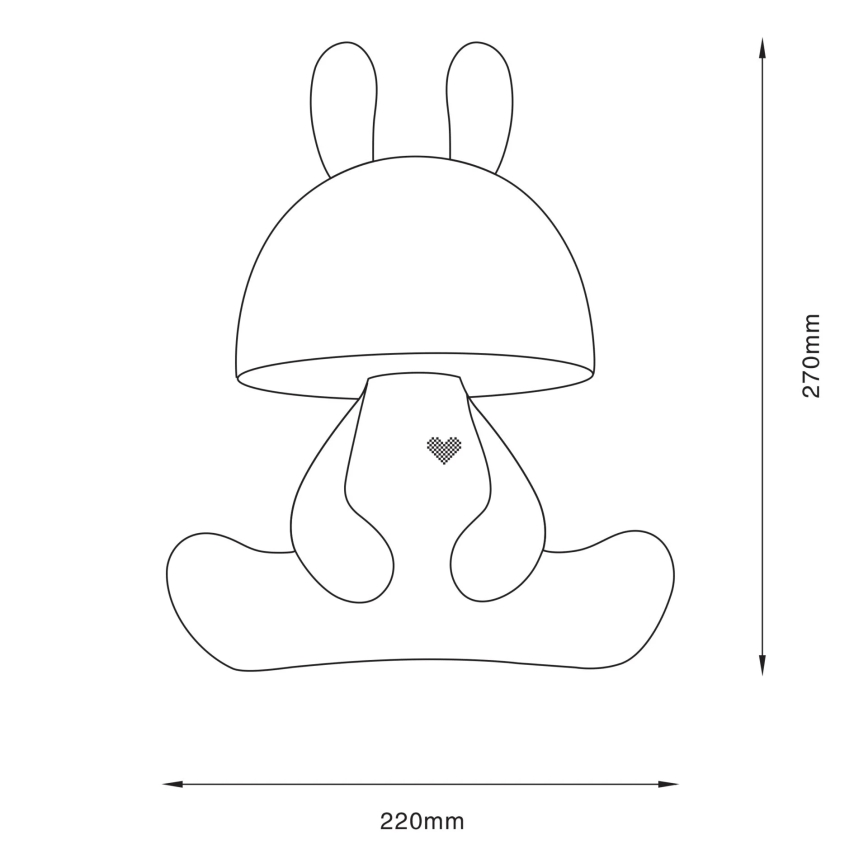 Lámpara pequeña LED táctil infantil regulable FANCY LED/2,5W/3,7V 1200 mAh negro/rojo