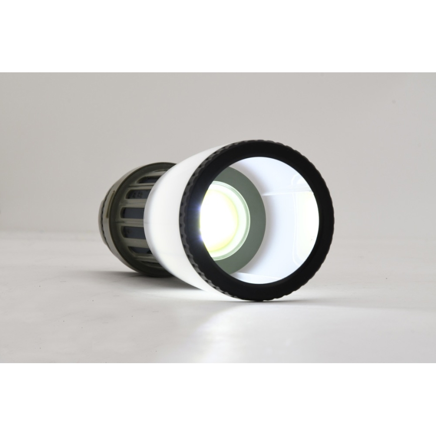 Lámpara portátil LED recargable con trampa para insectos LED/2W/1800mAh/3xAAA IPX4 verde