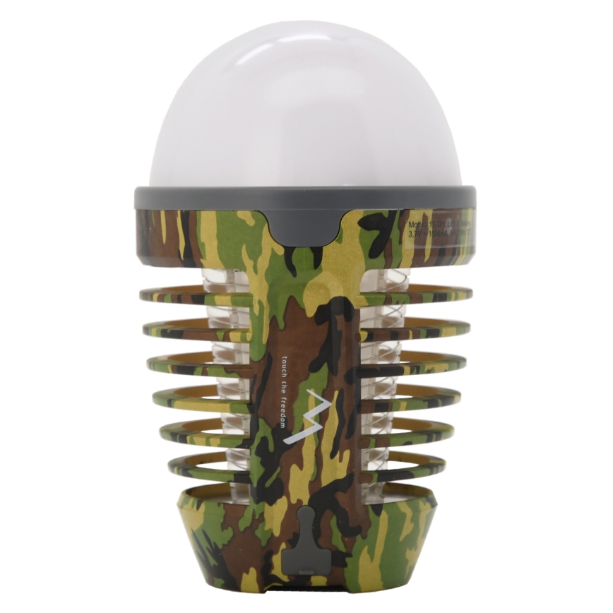 Lámpara portátil LED recargable con trampa para insectos LED/2W/3,7V 1800 mAh Camuflaje IPX4