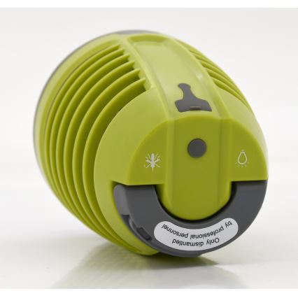 Lámpara portátil LED recargable con trampa para insectos LED/2W/3,7V 1800 mAh IPX4 verde
