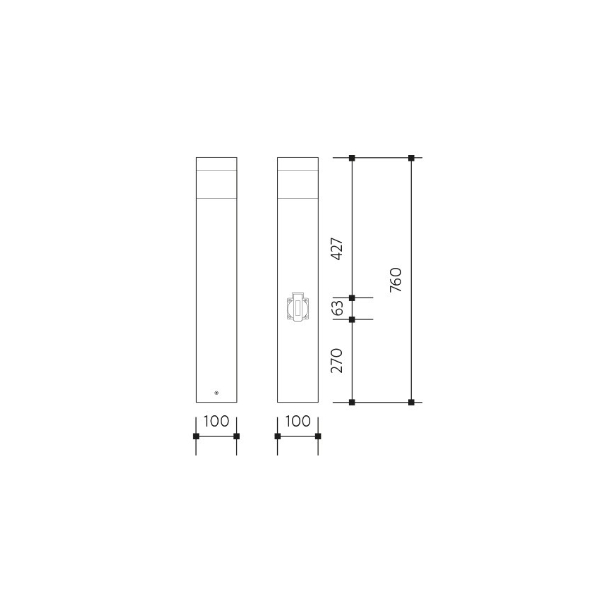 Lámpara sensor de exterior con enchufe GARD 1xE14/60W IP44