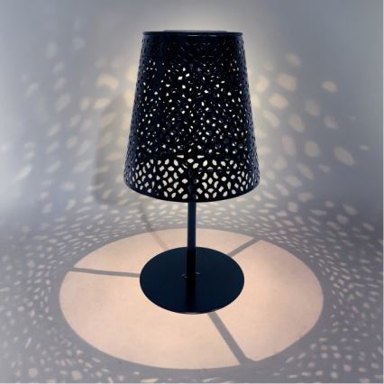 Lámpara solar de mesa LED LUVETRA LED/1xAA 4000K IP44 200 mAh negra