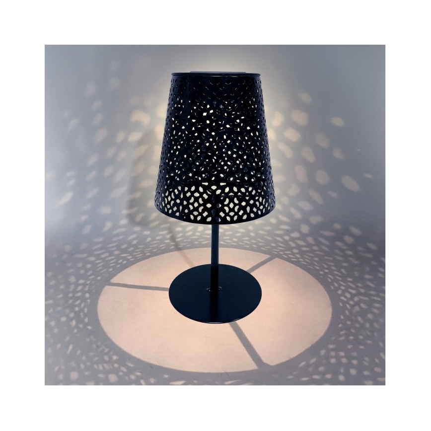 Lámpara solar de mesa LED LUVETRA LED/1xAA 4000K IP44 200 mAh negra