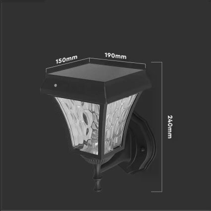 Lámpara solar de pared LED 3en1 LED/2W/5,5V 3000K/6000K IP65 2200 mAh