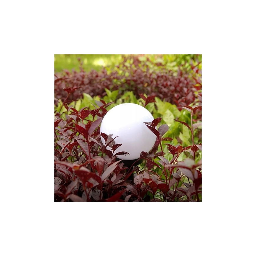 Lámpara solar LED 1,2 V, 6500 K, 200 mAh, diámetro 10 cm, IP44, blanco/negro