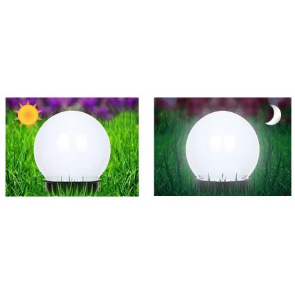 Lámpara solar LED 1,2 V, 6500 K, 200 mAh, diámetro 15 cm, IP44, blanca/negra