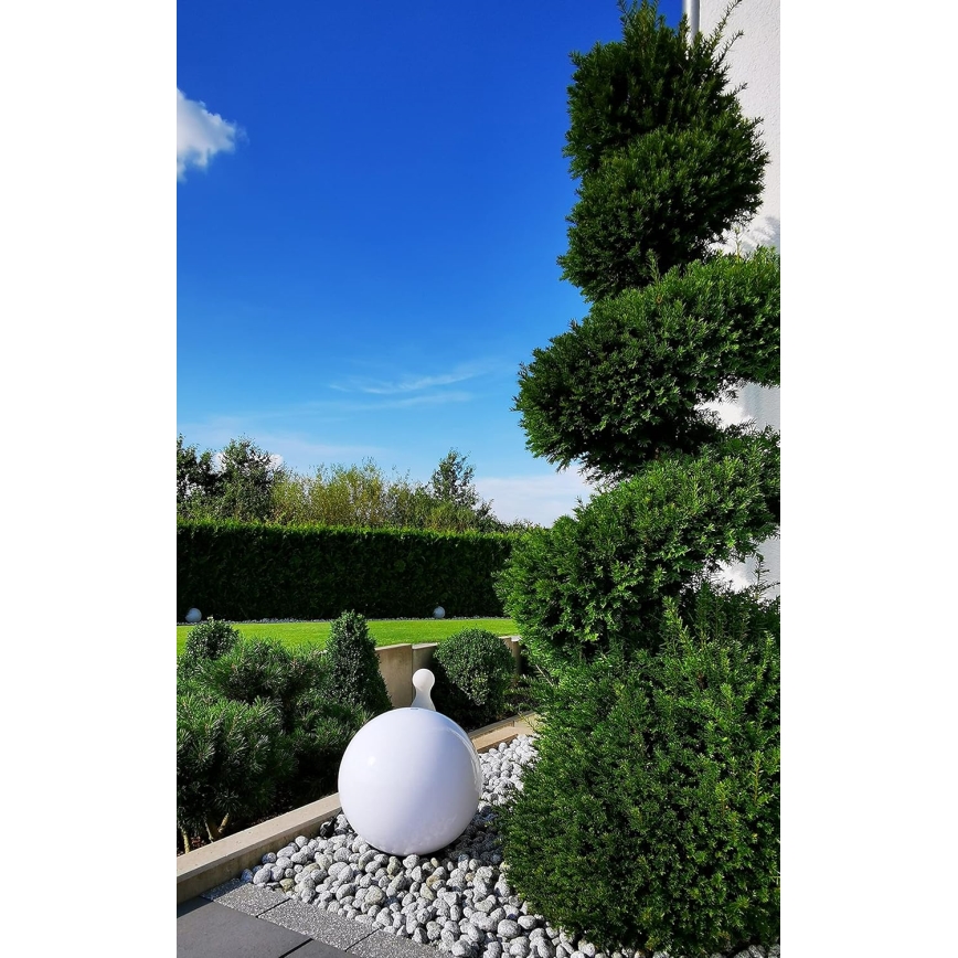 Lámpara solar LED 1,2 V 6500 K 200 mAh Ø 25 cm IP44 blanco/negro