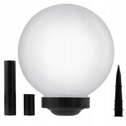 Lámpara solar LED 1,2 V 6500 K 200 mAh Ø 25 cm IP44 blanco/negro