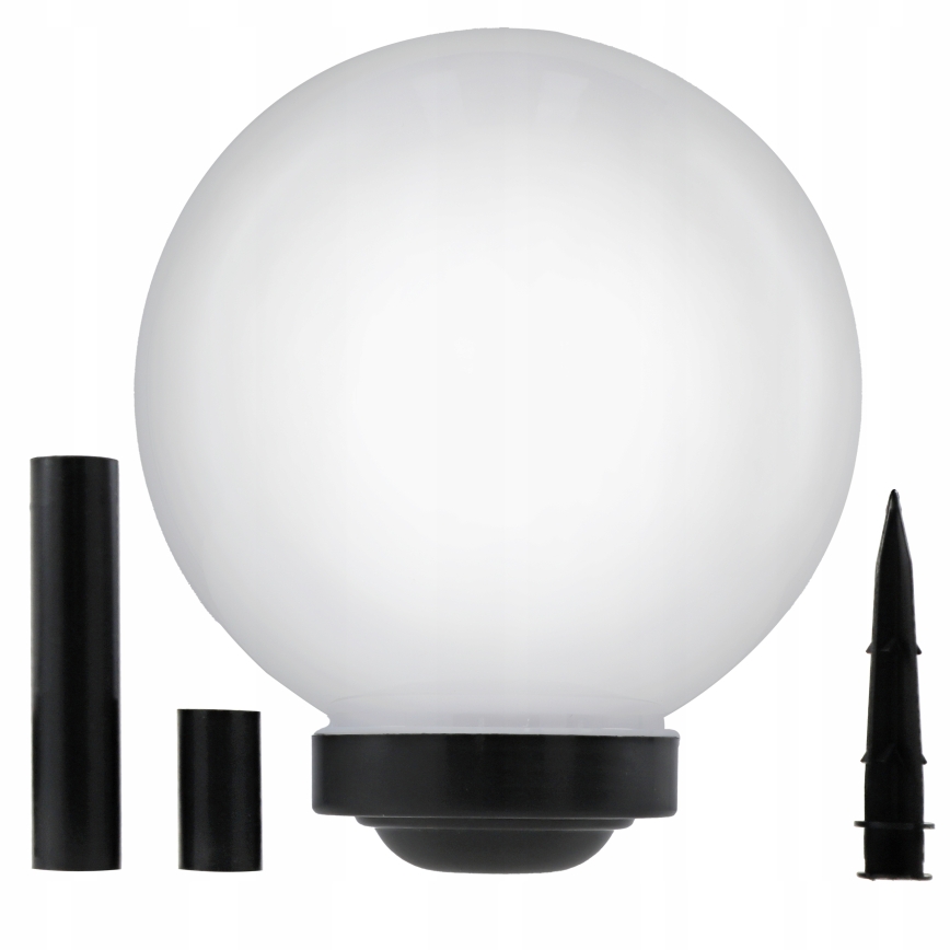 Lámpara solar LED 1,2 V, 6500 K (luz blanca fría), 200 mAh, diámetro 30 cm, IP44, blanco/negro