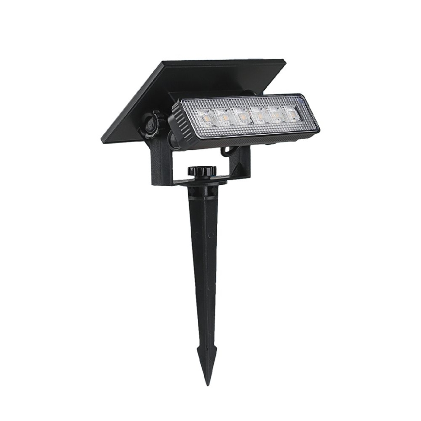 Lámpara solar LED 2en1 LED/0,9W/3,7V 3000K IP65 1200 mAh negro