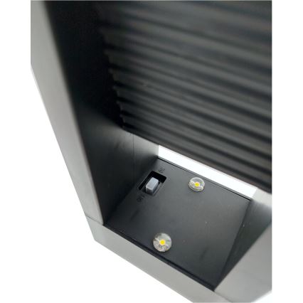 Lámpara solar LED 2xLED/1,2V 200 mAh IP44 negra