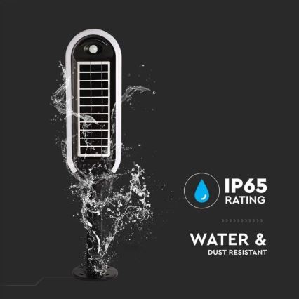 Lámpara solar LED con sensor BOLLARD LED/5W/5,5V 70 cm 3000K IP65 2000 mAh