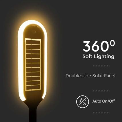 Lámpara solar LED con sensor BOLLARD LED/5W/5,5V 70 cm 4000K IP65 2000 mAh