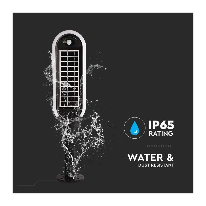 Lámpara solar LED con sensor BOLLARD LED/5W/5,5V 70 cm 4000K IP65 2000 mAh