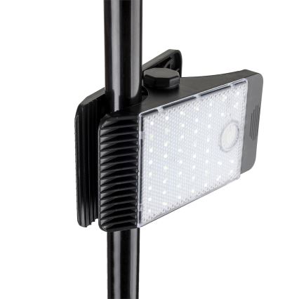 Luz solar LED con sensor de movimiento y crepuscular CLIPS LED/4W/1200 mAh 3,7V IP44 negro
