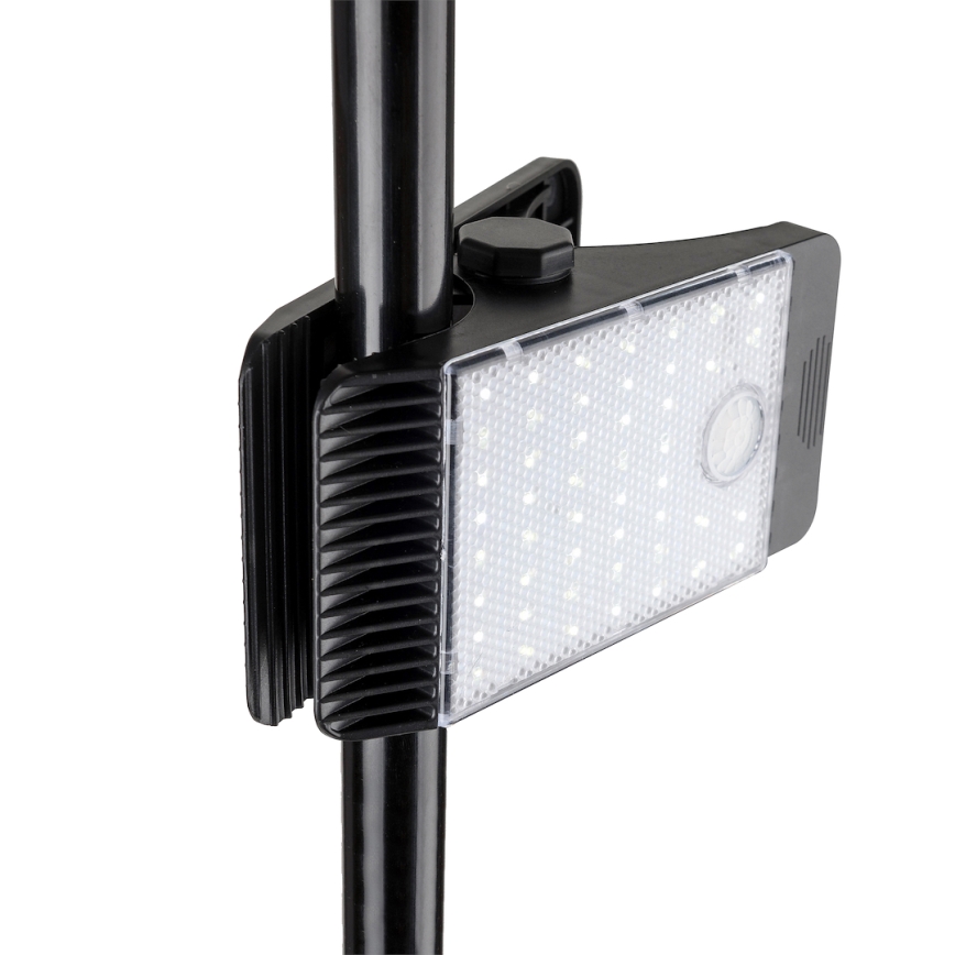 Luz solar LED con sensor de movimiento y crepuscular CLIPS LED/4W/1200 mAh 3,7V IP44 negro
