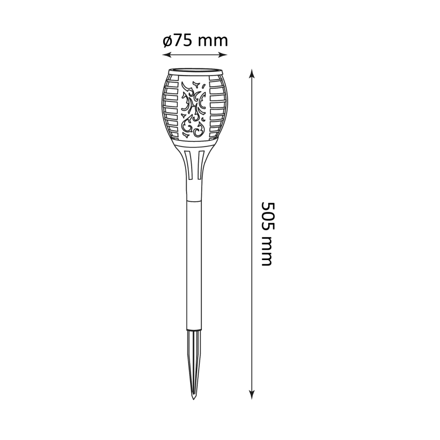 Lámpara solar LED con sensor FUEGO LED/1,2V 200 mAh IP44