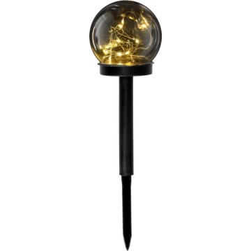 Lámpara solar LED con sensor GLEAM LED/1,2V 3000K IP44 40 mAh ahumado/negro