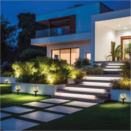 Lámpara solar LED con sensor GLEAM LED/1,2V 3000K IP44 40 mAh transparente/negra