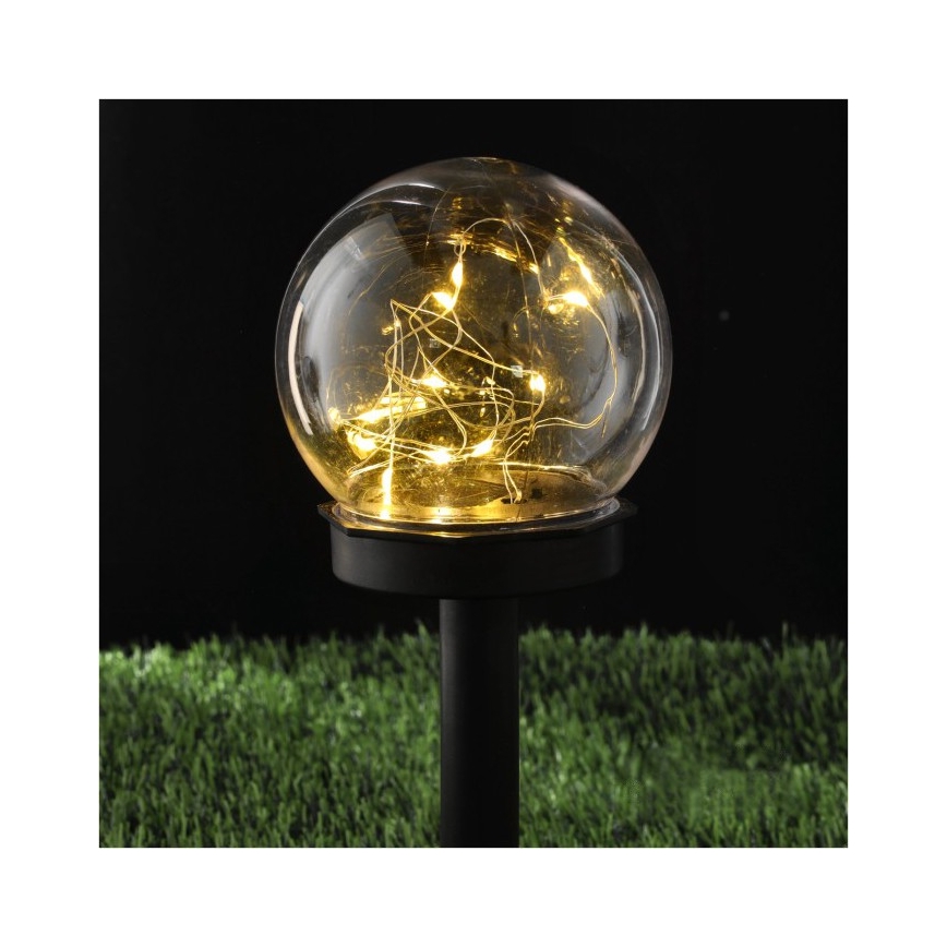 Lámpara solar LED con sensor GLEAM LED/1,2V 3000K IP44 40 mAh transparente/negra