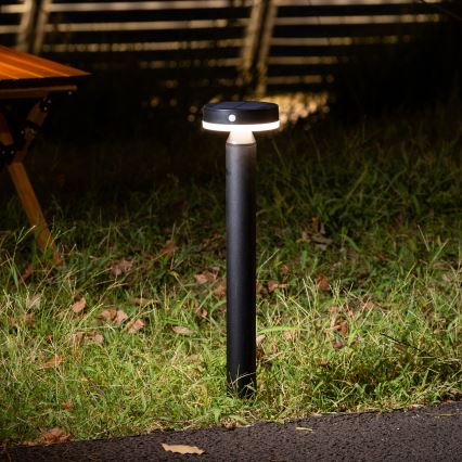 Lámpara solar LED con sensor GWINEA LED/4,5W/3,7V 2000 mAh 50 cm IP44 negro