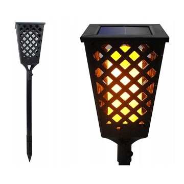 Lámpara solar LED con sensor LED/0,6W/5,5V IP65 600 mAh 107 cm negra