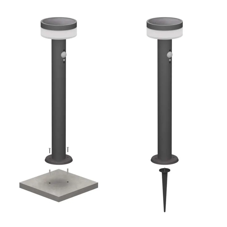 Lámpara solar LED con sensor LED/2W/3,7V 1200 mAh IP44 50 cm