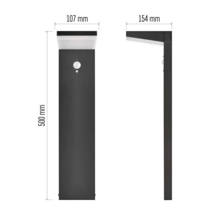 Lámpara solar LED con sensor LED/4,4W/3,7V 2200 mAh IP44