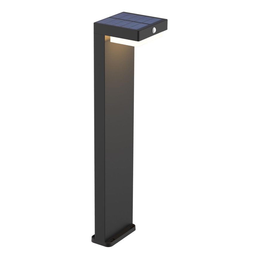 Lámpara solar LED con sensor MALI LED/4,5W/3,7V 2000 mAh IP44 negro