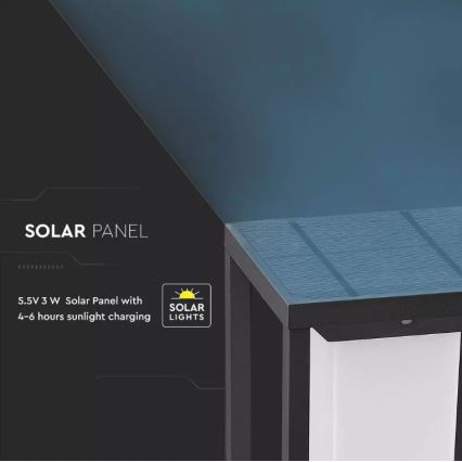 Lámpara solar LED con sensor SAMSUNG CHIP LED/2W/3,7V IP65 2600 mAh