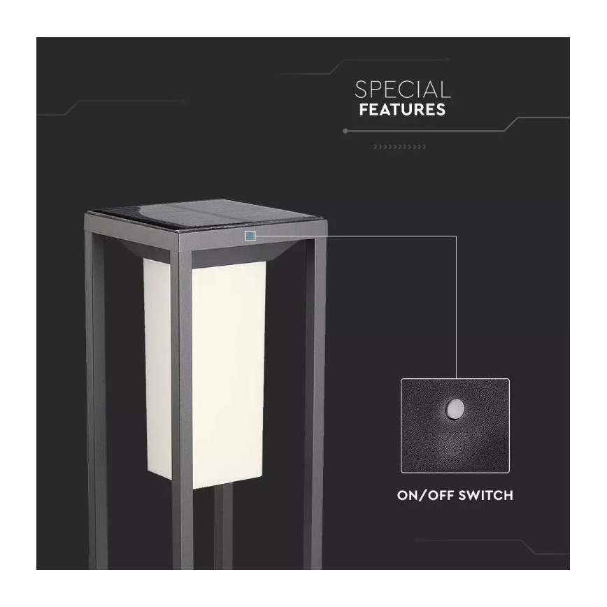 Lámpara solar LED con sensor SAMSUNG CHIP LED/2W/3,7V IP65 2600 mAh