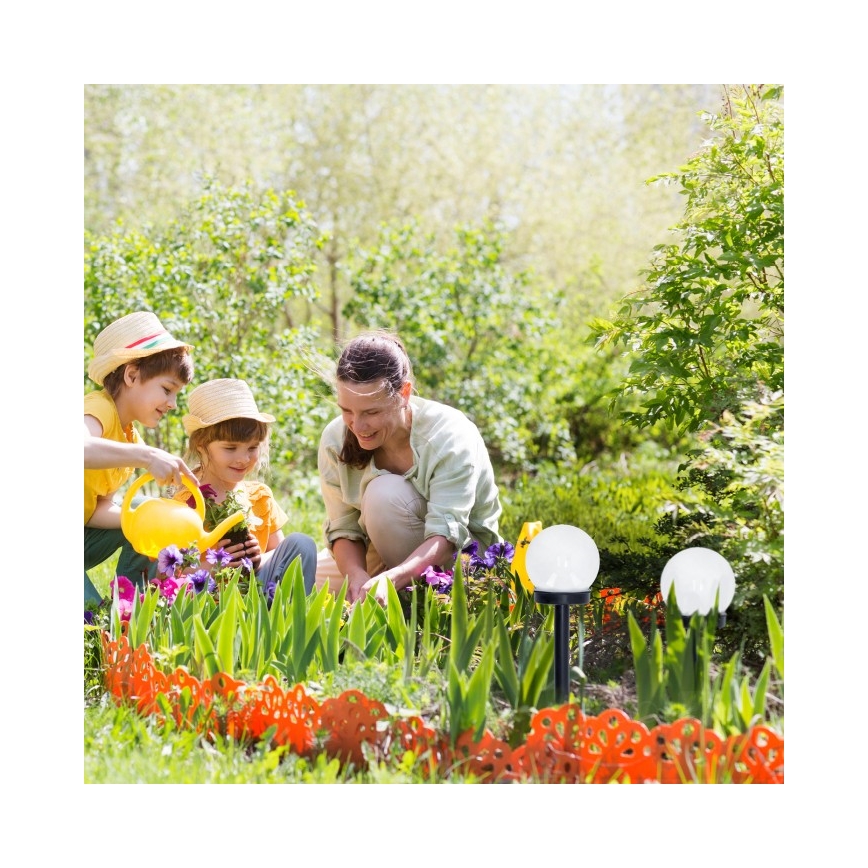 Lámpara solar LED con sensor SPHERE, 1,2 V, 4000 K, IP44, 40 mAh, diámetro 10 cm