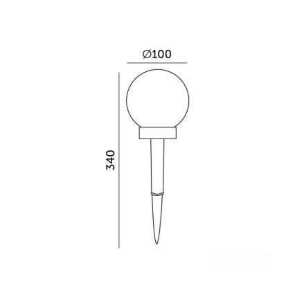 Lámpara solar LED con sensor SPHERE, 1,2 V, 4000 K, IP44, 40 mAh, diámetro 10 cm