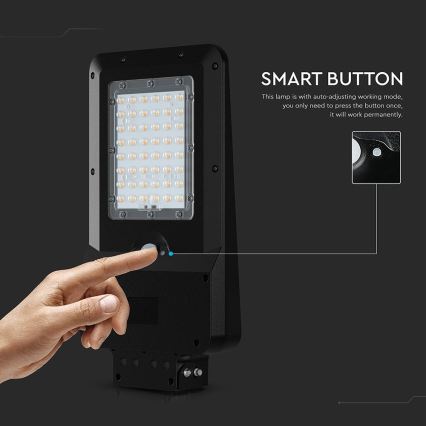 Lámpara solar LED de calle con sensor LED/20W/7,4V IP65 5400 mAh