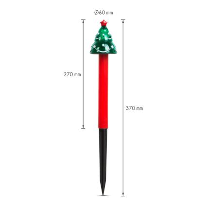 Lámpara solar LED de Navidad LED/1,2V IP44 Árbol de Navidad