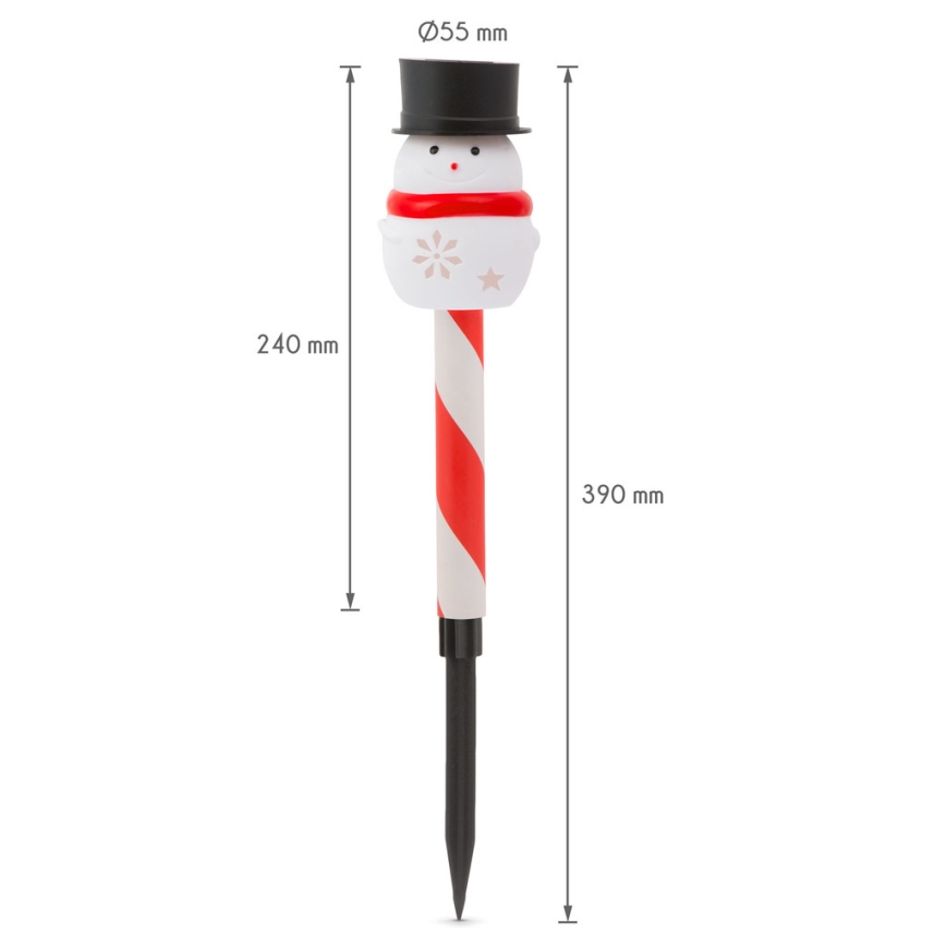 Lámpara solar LED de Navidad LED/1,2V IP44 muñeco de nieve