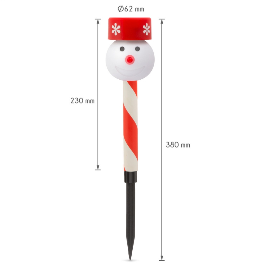 Lámpara solar LED de Navidad LED/1,2V IP44 muñeco de nieve