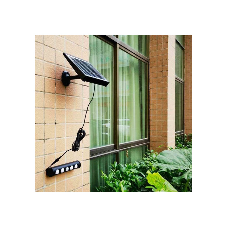 Lámpara solar de pared LED con sensor de movimiento y crepúsculo LED/8W/3,7V 4000 mAh 4000K IP65